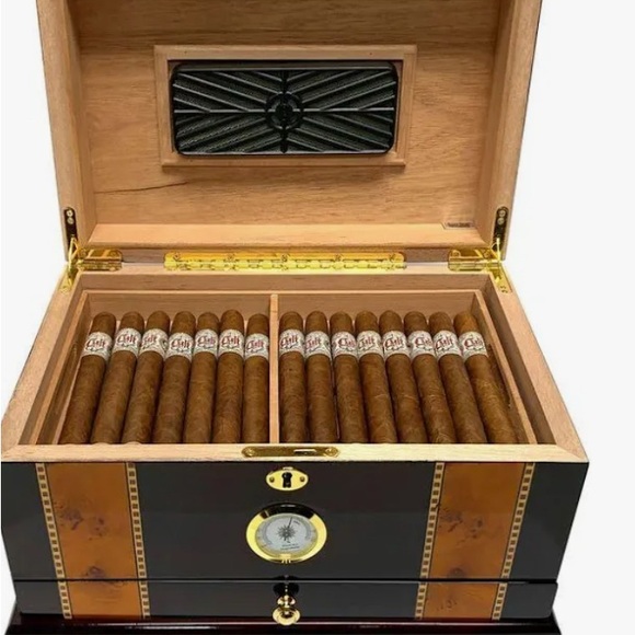 Rosewood Solana Cigar Humidor Spanish Cedar Interior - Picture 3 of 15